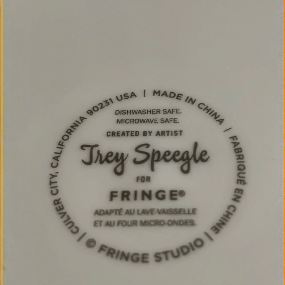 Trey Speegle original artwork “MORE PLEASE” ceramic dog bowl